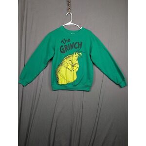 GRINCH DR. SEUSS Green LONG SLEEVE SWEATSHIRT Womans SIZE XS The Grinch